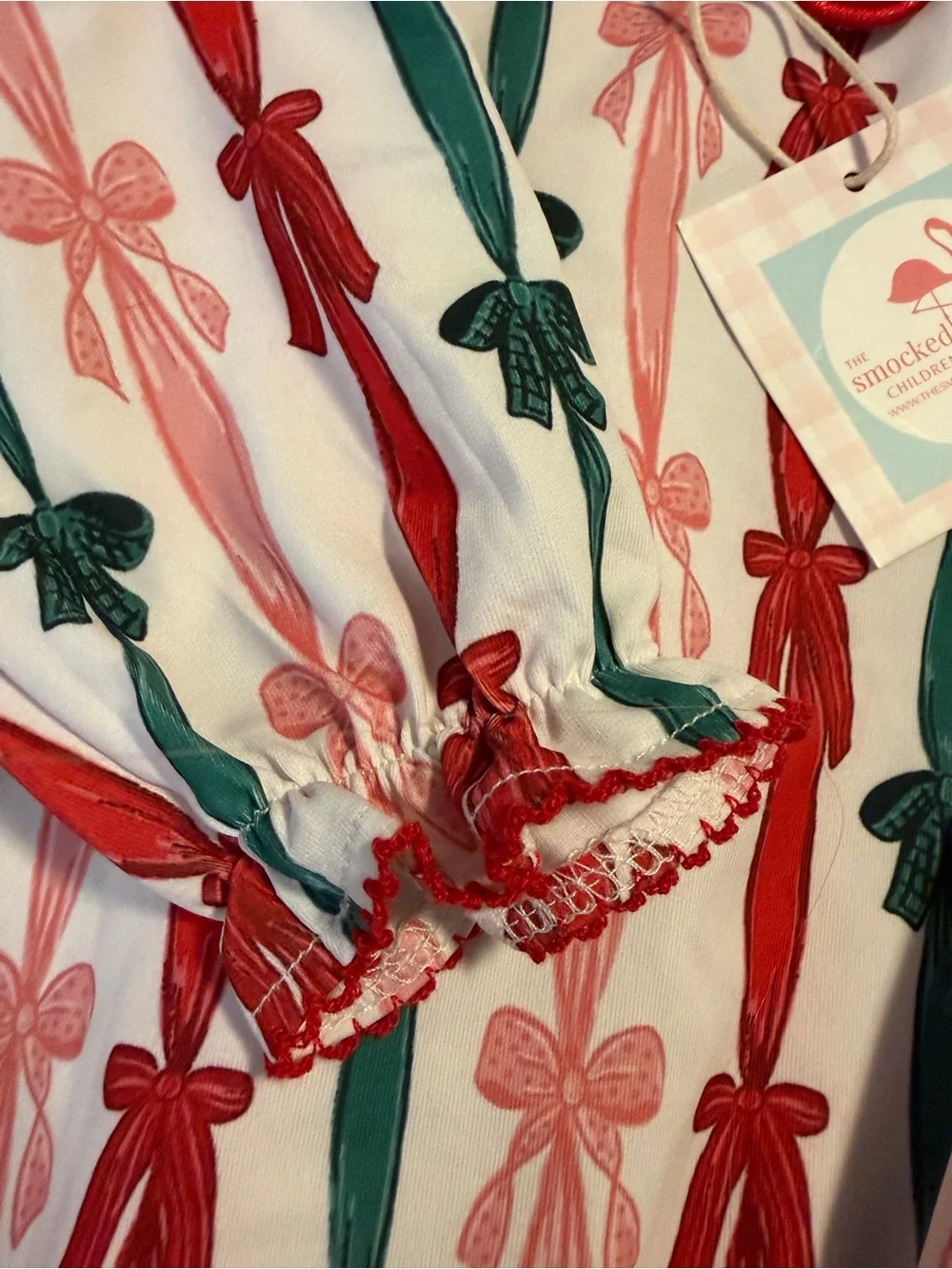 Girls Red Bow Stripe Holiday Tunic